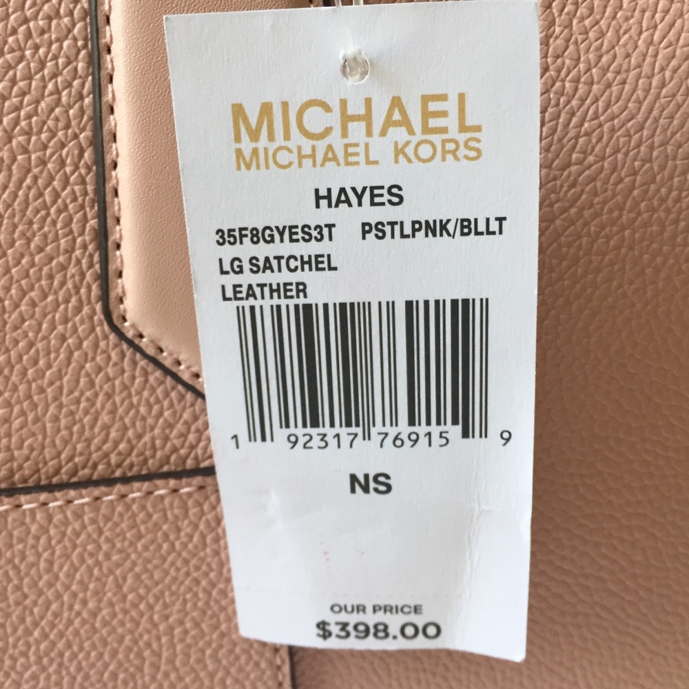 Michael Kors Hayes pink large satchel leather bag - Picture 4 of 7